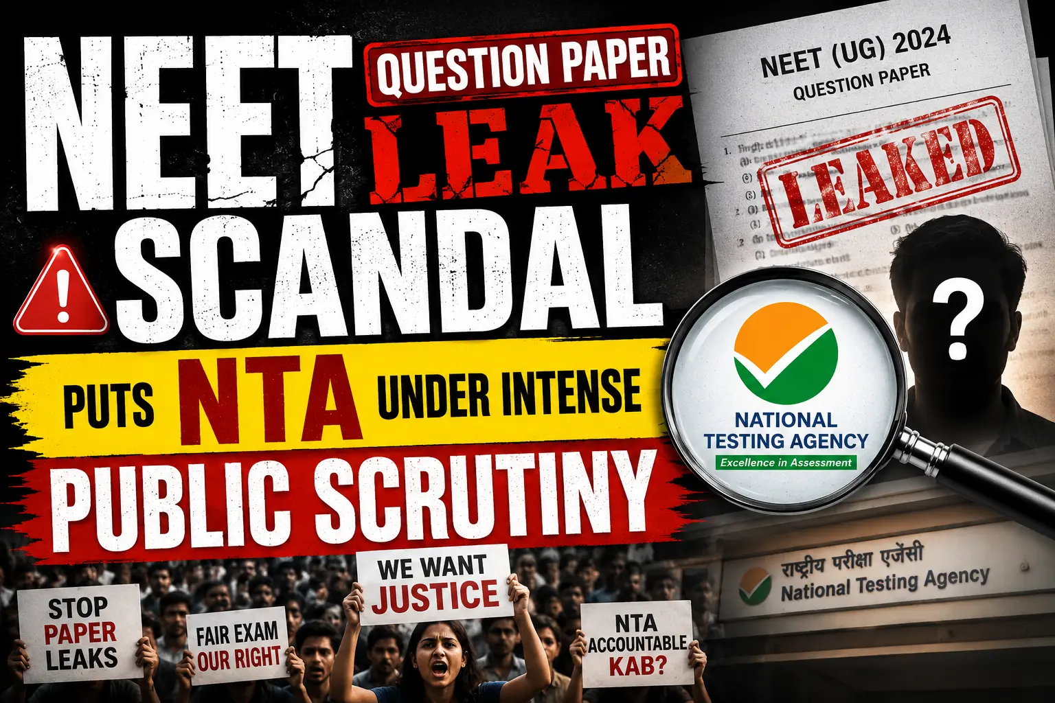 NEET Question Paper Leak Scandal Puts NTA Under Intense Public Scrutiny